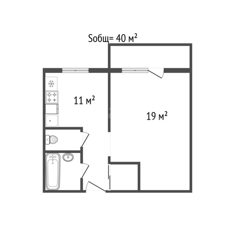 
  Продается 1-комн. квартира 38.7 м². Фото 4.