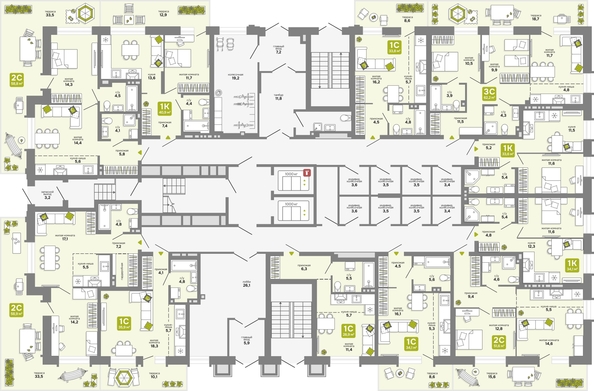 
  Продается 1-комн. квартира 40.9 м², в ЖК Счастливый квартал, дом 3. Фото 1.