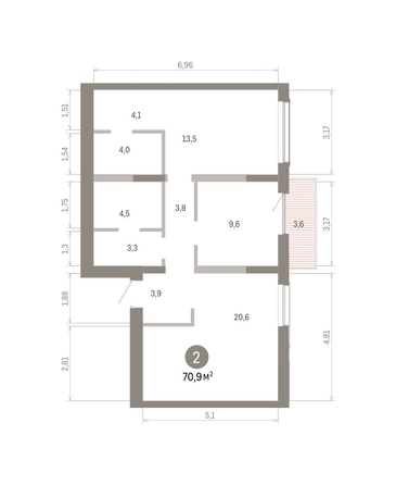 
  Продается 2-комн. квартира 70.89 м², в ЖК Европейский берег, дом 46. Фото 1.
