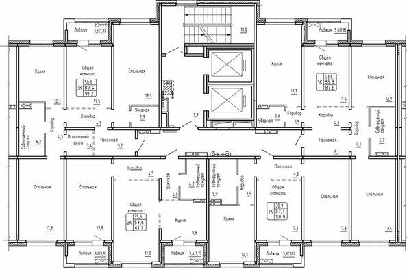 
  Продается 2-комн. квартира 58.9 м², в ЖК Самоцветы, Бирюза дом 2. Фото 1.