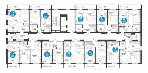 
  Продается 3-комн. квартира 66.83 м², в ЖК Семейный квартал, дом 4. Фото 1.