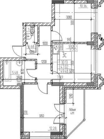 
  Продается 2-комн. квартира 47.02 м², в ЖК Чернышевский, корп 3.3. Фото 1.