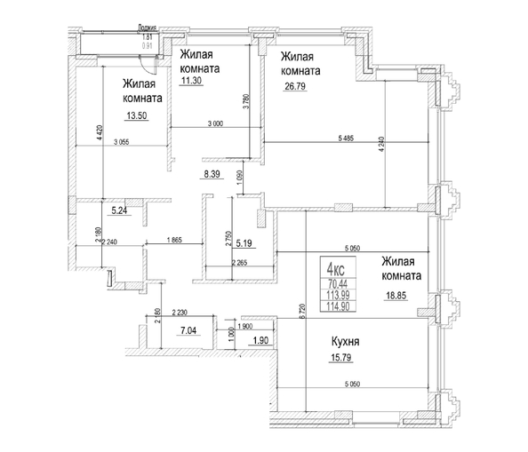 
  Продается 2-комн. квартира 113.99 м², в ЖК Чернышевский, корп 3.3. Фото 1.