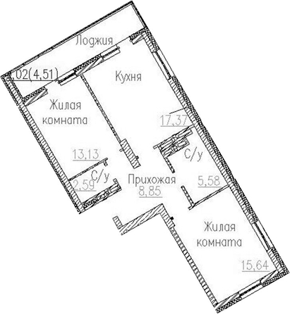 
  Продается 2-комн. квартира 63.16 м², в ЖК Пегас. Фото 1.