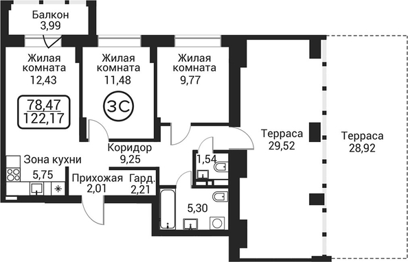 
  Продается 2-комн. квартира 59.74 м², в ЖК Пегас. Фото 1.