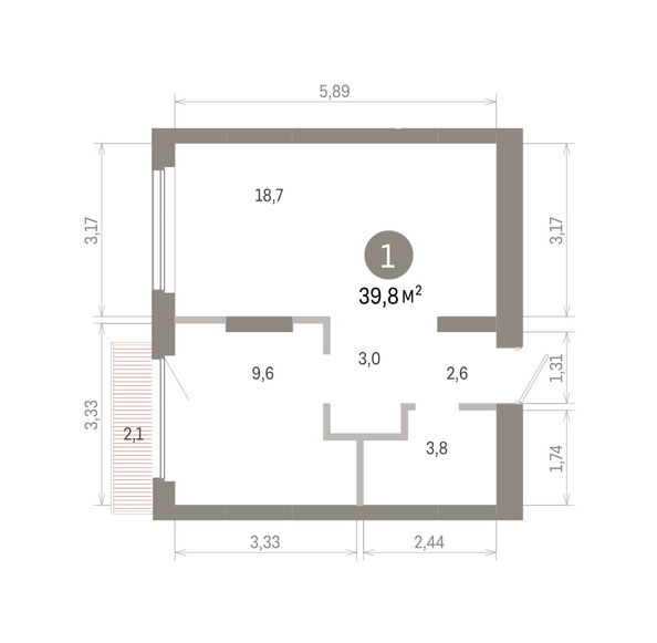 
  Продается 1-комн. квартира 39.8 м², в ЖК Лебедевский квартал, д 1. Фото 16.