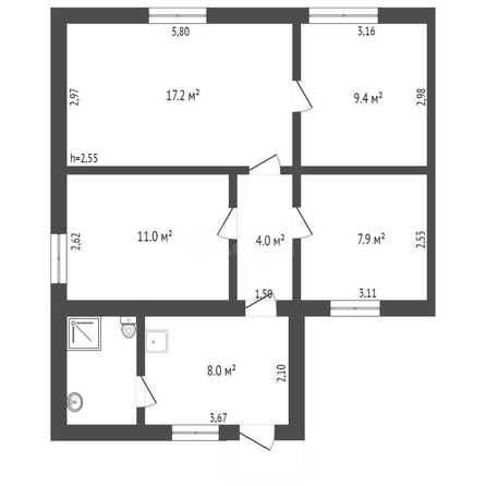 
  Продается дом 65 м². Фото 1.
