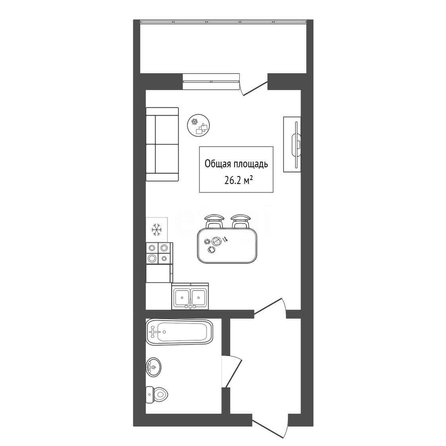 
  Продается студия 26 м², в ЖК Расцветай на Красном, дом 11. Фото 3.