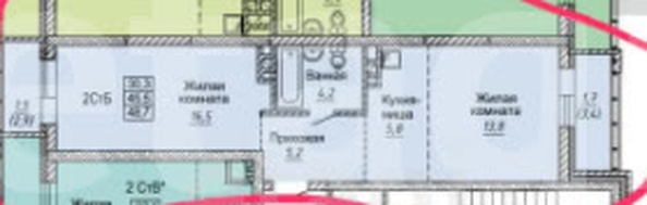 
  Продается 2-комн. квартира 49 м². Фото 10.