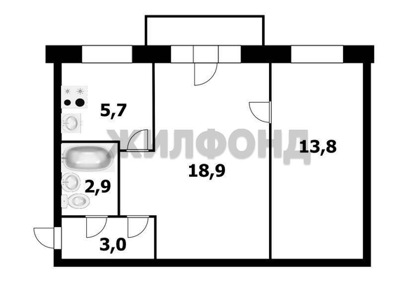 
  Продается 2-комн. квартира 44.3 м². Фото 9.