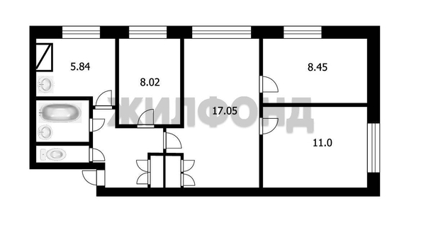 
  Продается 4-комн. квартира 60.6 м². Фото 15.
