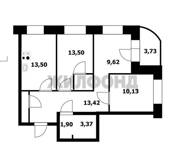 
  Продается 4-комн. квартира 67.1 м², в ЖК На Шоссейной, дом 5. Фото 24.