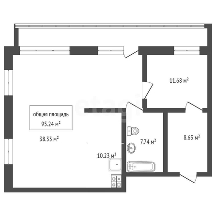 
  Продается 2-комн. квартира 95.24 м². Фото 20.