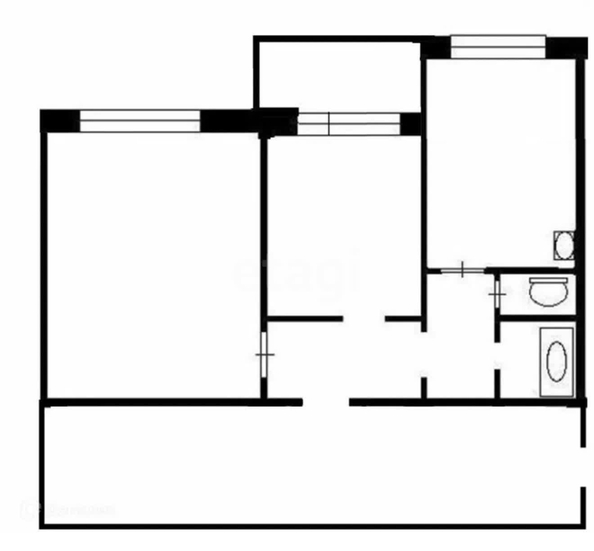 
  Продается 2-комн. квартира 52.7 м². Фото 12.