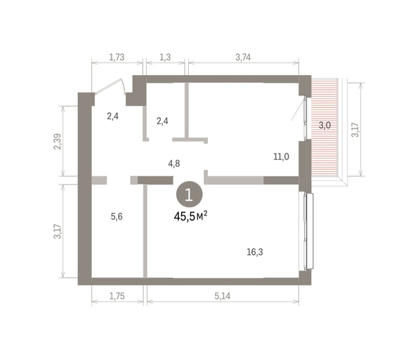 
  Продается 1-комн. квартира 45.54 м², в ЖК Европейский берег, дом 32. Фото 1.