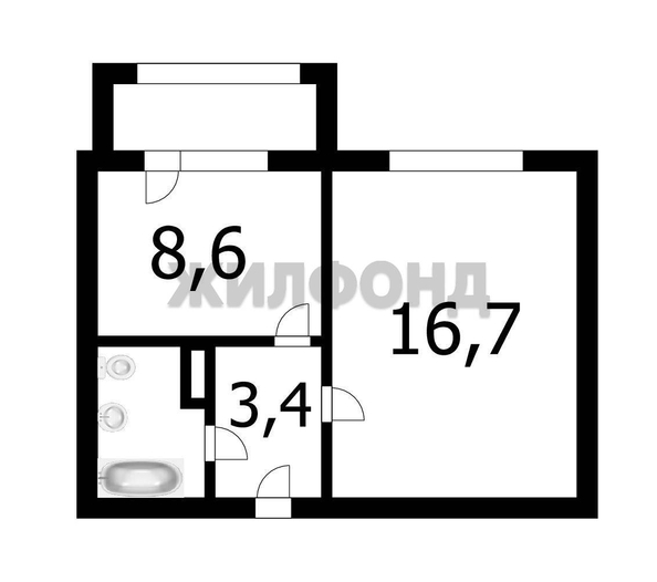 
  Продается 1-комн. квартира 32.7 м². Фото 7.