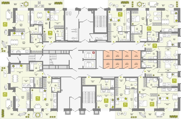 
  Продается 2-комн. квартира 58.8 м², в ЖК Счастливый квартал, дом 3. Фото 1.