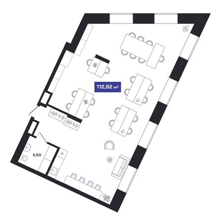 
  Продается универсальное помещение 112.67 м², в АО Гагарин Сити. Фото 1.