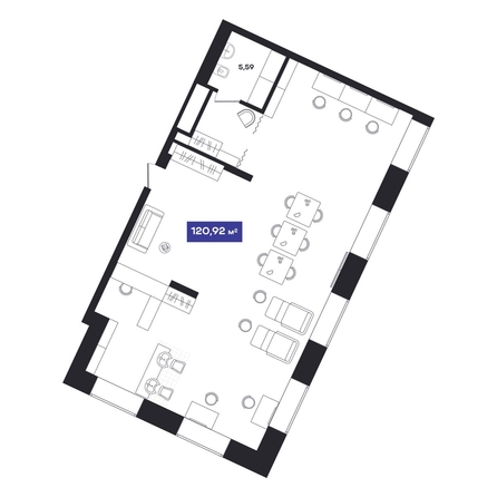 
  Продается универсальное помещение 120.76 м², в АО Гагарин Сити. Фото 1.