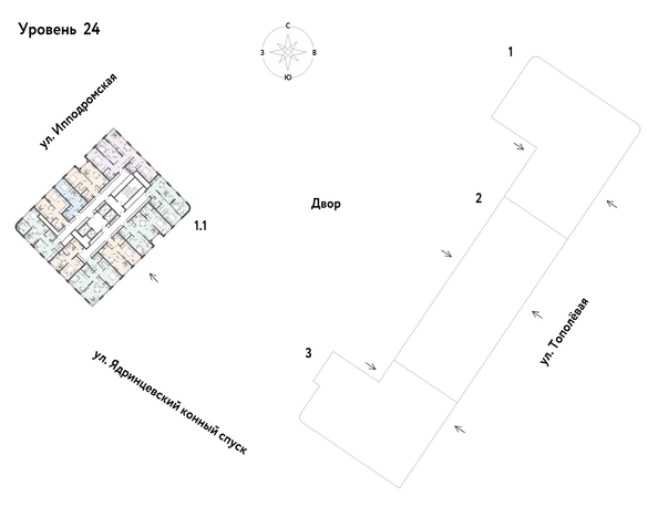
  Продается 1-комн. квартира 46.98 м², в ЖК Страна.Тополевая, к 1. Фото 1.