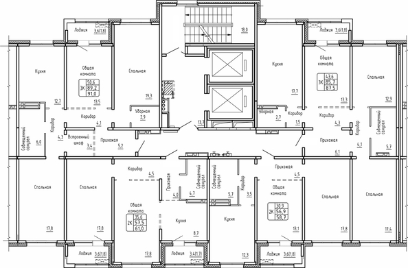 
  Продается 2-комн. квартира 58.7 м², в ЖК Самоцветы, Бирюза дом 2. Фото 1.
