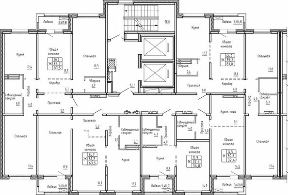 
  Продается 3-комн. квартира 81 м², в ЖК Самоцветы, Бирюза дом 2. Фото 1.