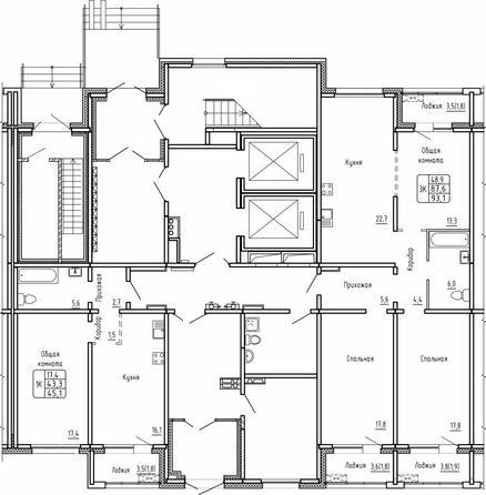 
  Продается 3-комн. квартира 93.1 м², в ЖК Самоцветы, Бирюза дом 1. Фото 1.