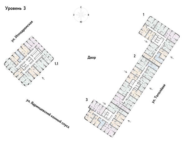 
  Продается 2-комн. квартира 55.77 м², в ЖК Страна.Тополевая, к 1. Фото 1.