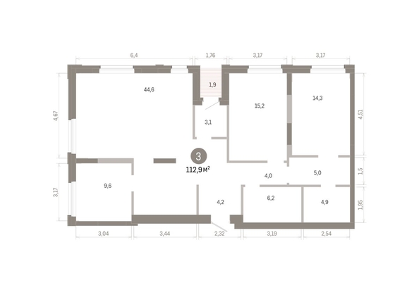 
  Продается 3-комн. квартира 112.93 м², в ЖК Город на озере. Фото 1.