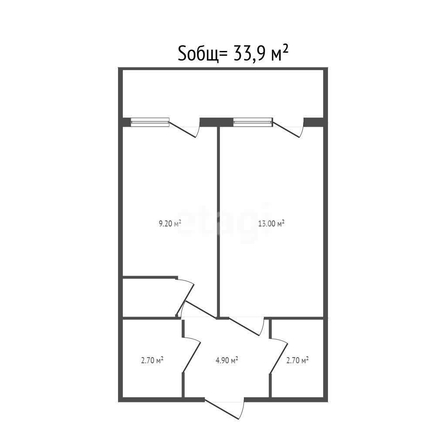 
  Продается 1-комн. квартира 33.9 м². Фото 1.