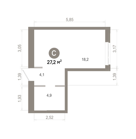 
  Продается студия 27.18 м², в  Квартал Молодость, дом 1. Фото 1.