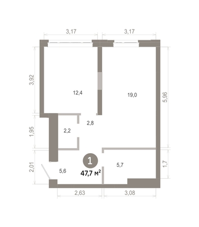 
  Продается 1-комн. квартира 47.65 м², в  Квартал Молодость, дом 1. Фото 1.