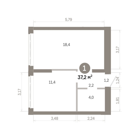
  Продается 1-комн. квартира 37.16 м², в  Квартал Молодость, дом 1. Фото 1.
