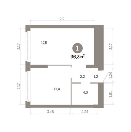 
  Продается 1-комн. квартира 36.29 м², в  Квартал Молодость, дом 1. Фото 1.