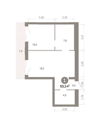
  Продается 1-комн. квартира 53.07 м², в  Квартал Молодость, дом 1. Фото 1.