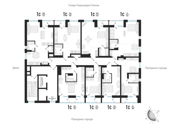 
  Продается студия 45 м², в ЖК Нормандия-Неман, дом 3. Фото 1.