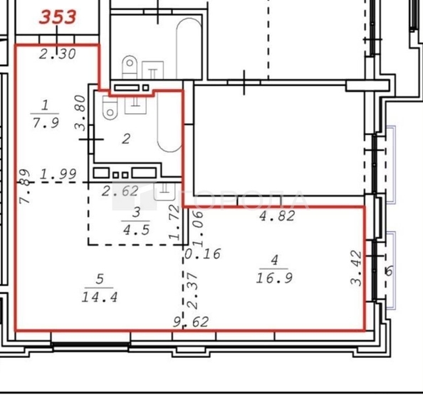 
  Продается 2-комн. квартира 48.7 м², в ЖК Тайм Сквер. Фото 32.