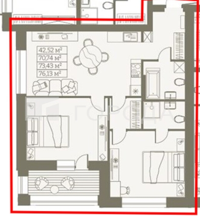 
  Продается 3-комн. квартира 70.74 м². Фото 15.