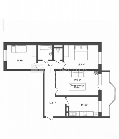 
  Продается 3-комн. квартира 77.2 м². Фото 1.