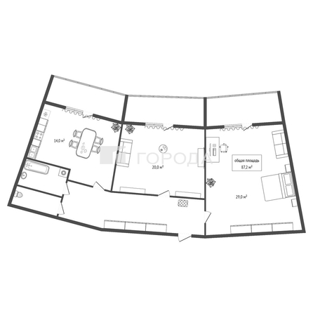 
  Продается 2-комн. квартира 87.2 м². Фото 20.