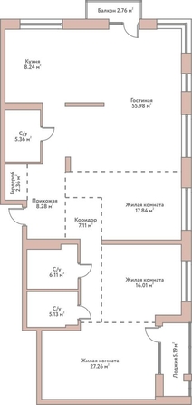 
  Продается 4-комн. квартира 159.68 м², в ЖК Флора и Фауна, 16а. Фото 1.