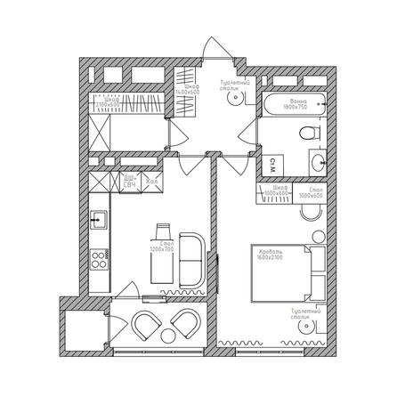 
  Продается 1-комн. квартира 43.2 м², в ЖК Беринг, дом 2. Фото 3.
