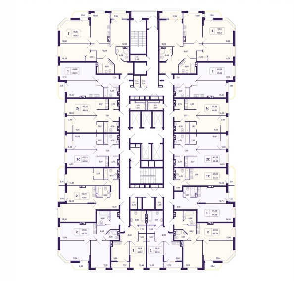 
  Продается 1-комн. квартира 46.48 м², в ЖК Астон. Шесть звёзд, 2. Фото 1.