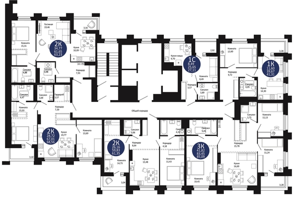 
  Продается 3-комн. квартира 85.09 м², в ЖК Первый на Рябиновой. Фото 1.