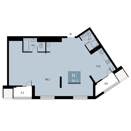 
  Продается 3-комн. квартира 95.6 м², в ЖК Беринг, дом 2. Фото 6.