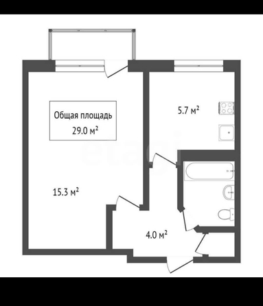 
  Продается 1-комн. квартира 29 м². Фото 22.