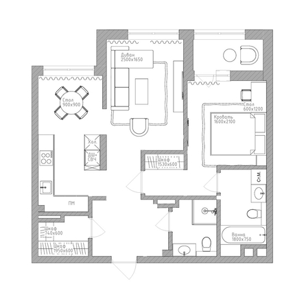 
  Продается 2-комн. квартира 64.1 м², в  Дом Нобель. Фото 1.