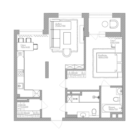 
  Продается 2-комн. квартира 64.1 м², в  Дом Нобель. Фото 3.