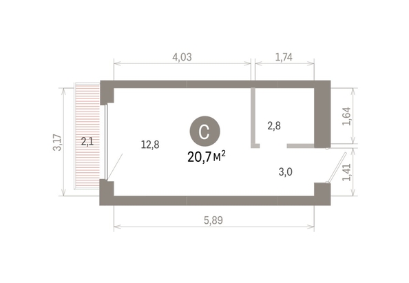 
  Продается студия 20.7 м², в ЖК Лебедевский квартал, д 1. Фото 1.