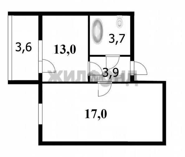 
  Продается 1-комн. квартира 34.2 м². Фото 10.